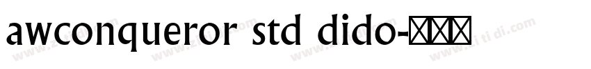 awconqueror std dido字体转换